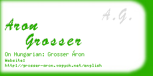 aron grosser business card