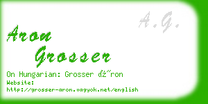 aron grosser business card